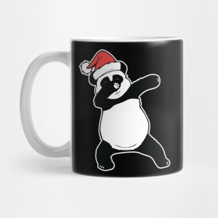 Panda Christmas Santa Hat Dabbing Panda Mug